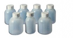 Pudeles, zema forma ,ar platu kaklu, HDPE