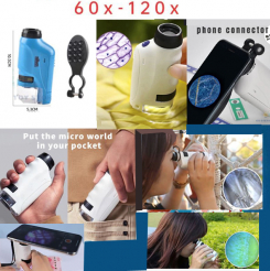 Kabatas ZOOM mikroskops 60-120X ar kameras statīvu