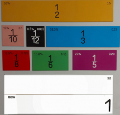 Daļskaitļu komplekts magnētiskai tāfelei