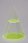 Sešstūra piramīda ar horizontālo iedaļu, augstums 200 mm