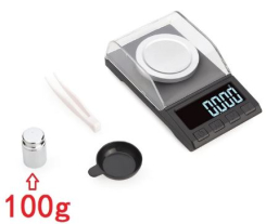 Augstas precizitātes elektroniskie juvelieru svari 100g./0,001g.